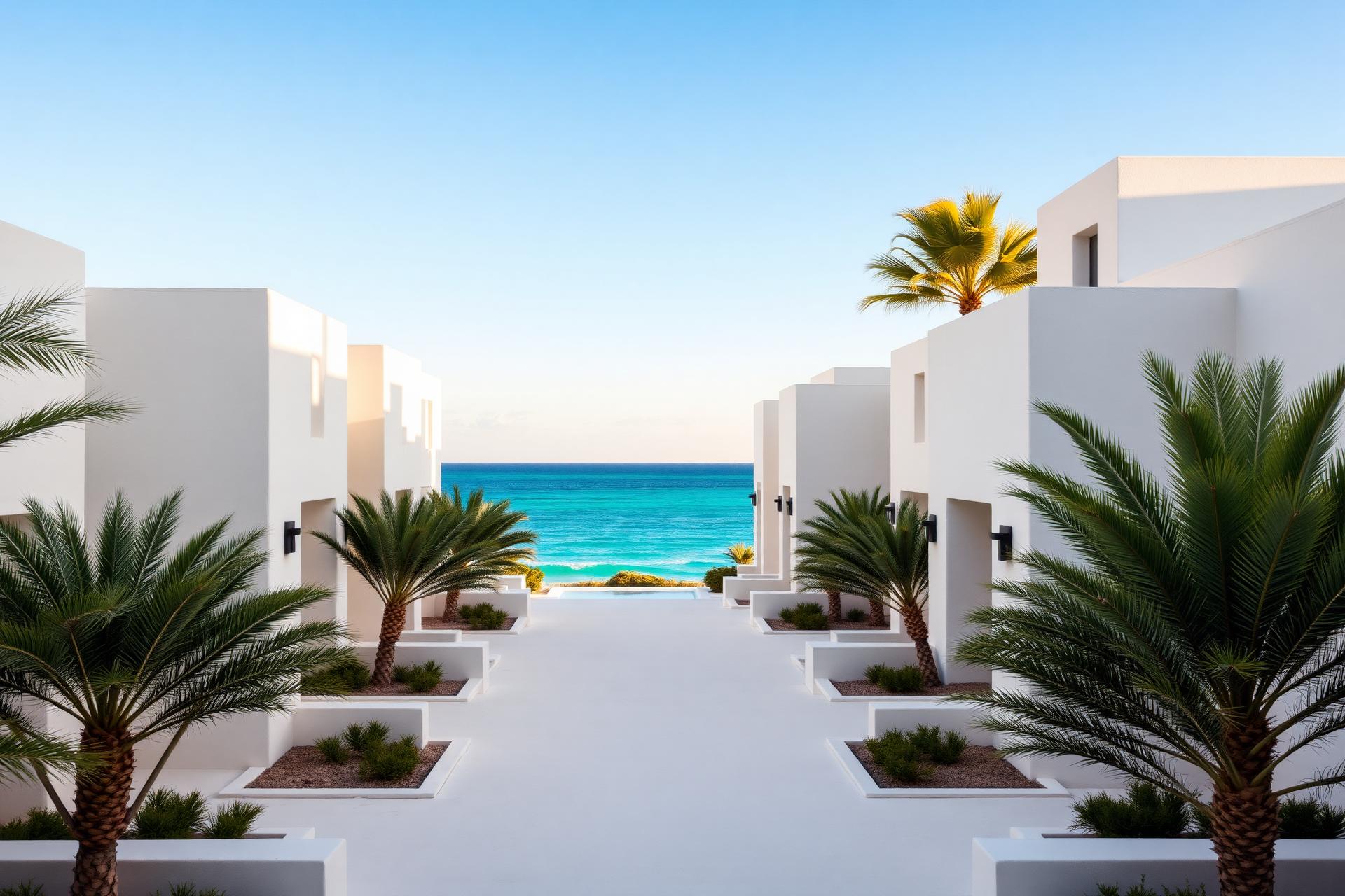 Whitewashed beach homes on the Emerald Coast